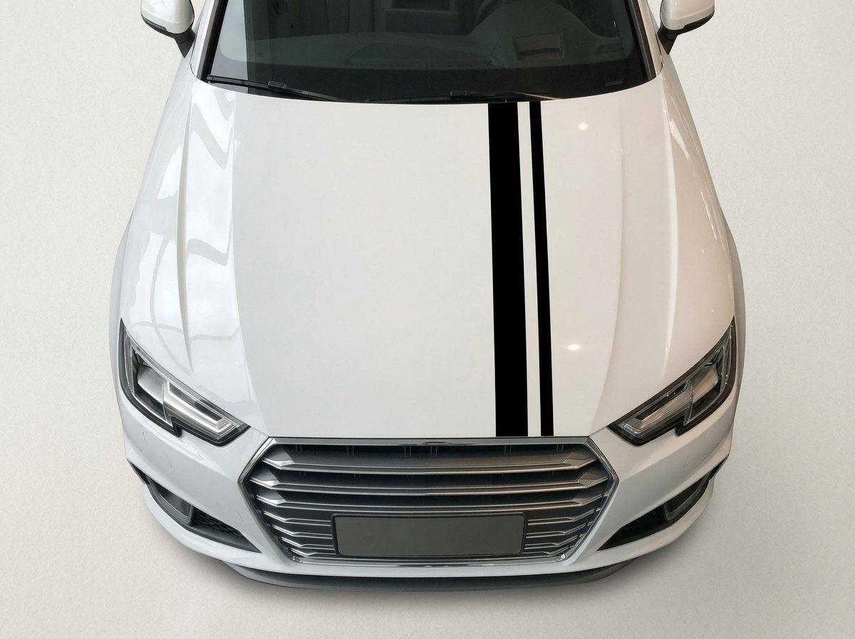 Universal Racing Stripe Vinyl Decal Sticker for Car Hood & Bonnet