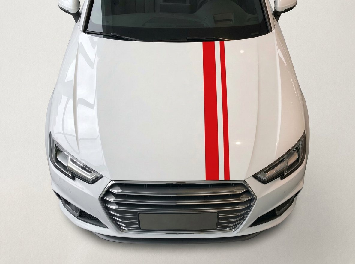 Universal Racing Stripe Vinyl Decal Sticker for Car Hood & Bonnet