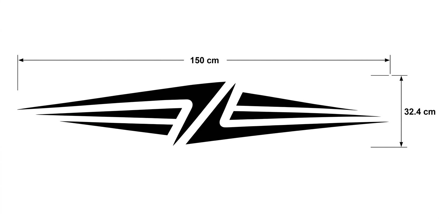 Universal Car Side Stripe Racing Vinyl Decals – 2PCS Sport Graphics