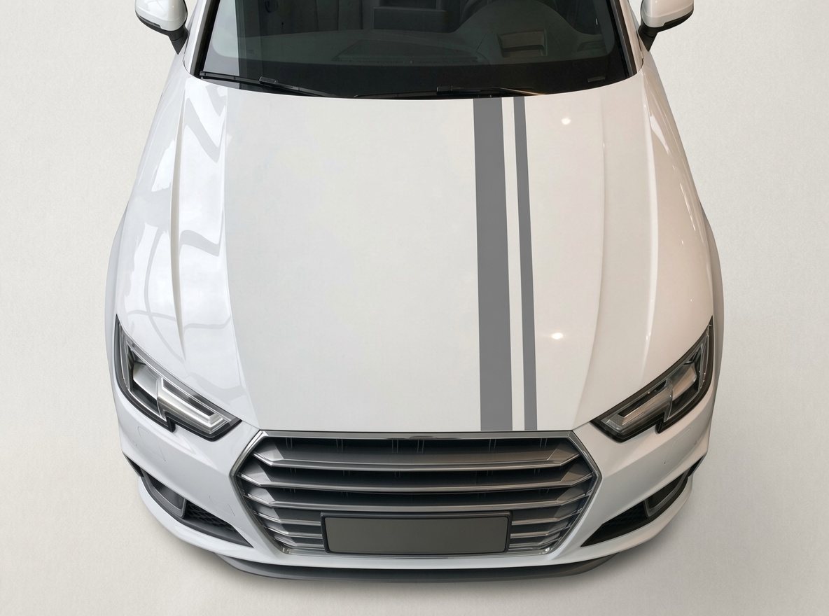 Universal Racing Stripe Vinyl Decal Sticker for Car Hood & Bonnet
