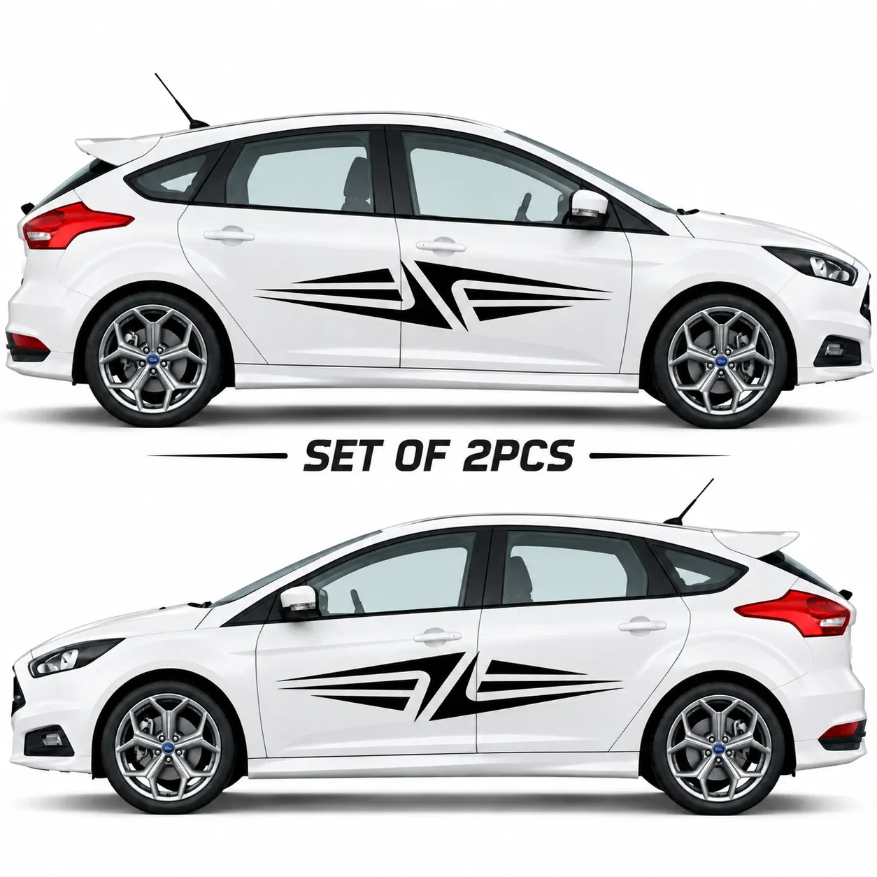 Universal Car Side Stripe Racing Vinyl Decals – 2PCS Sport Graphics