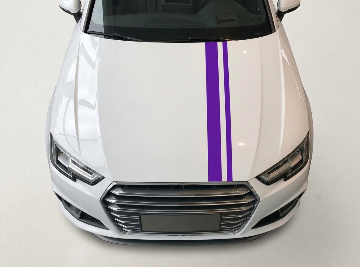 Universal Racing Stripe Vinyl Decal Sticker for Car Hood & Bonnet