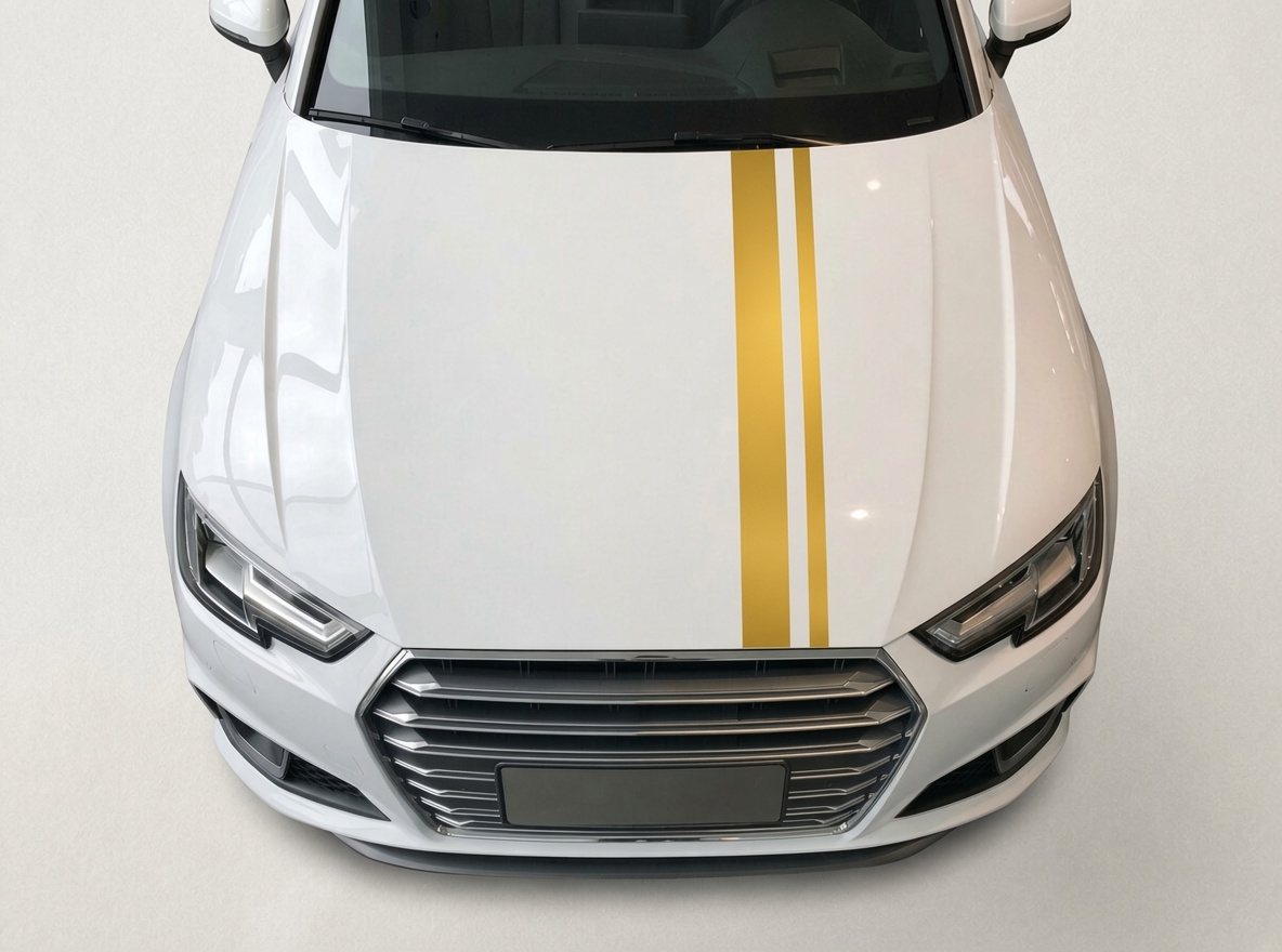 Universal Racing Stripe Vinyl Decal Sticker for Car Hood & Bonnet