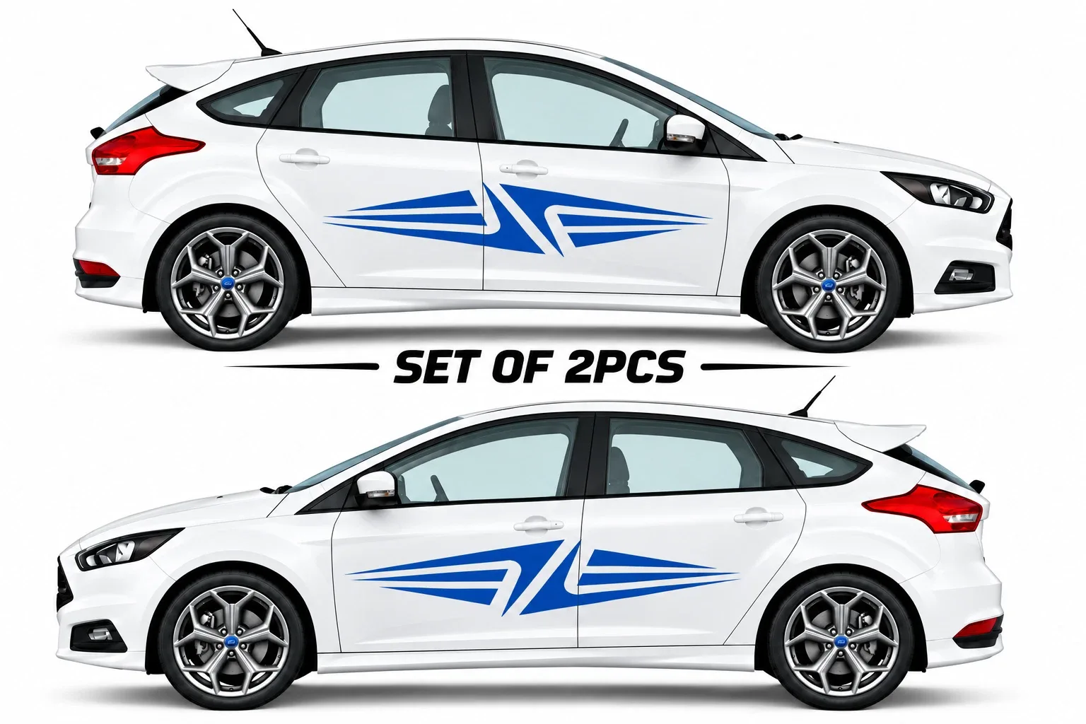 Universal Car Side Stripe Racing Vinyl Decals – 2PCS Sport Graphics