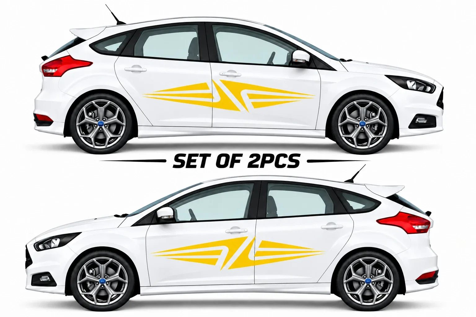 Universal Car Side Stripe Racing Vinyl Decals – 2PCS Sport Graphics