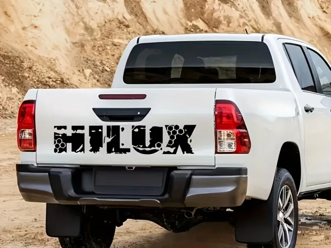 Hexagon Glossy Vinyl Lettering Decal Sticker for Truck & Pickup Rear Bumper