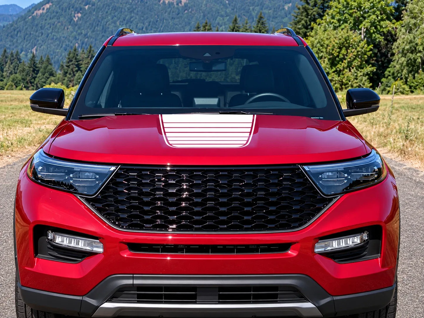 Universal Car Hood Bonnet Stripe Vinyl Decal Sticker for SUV Racing ...